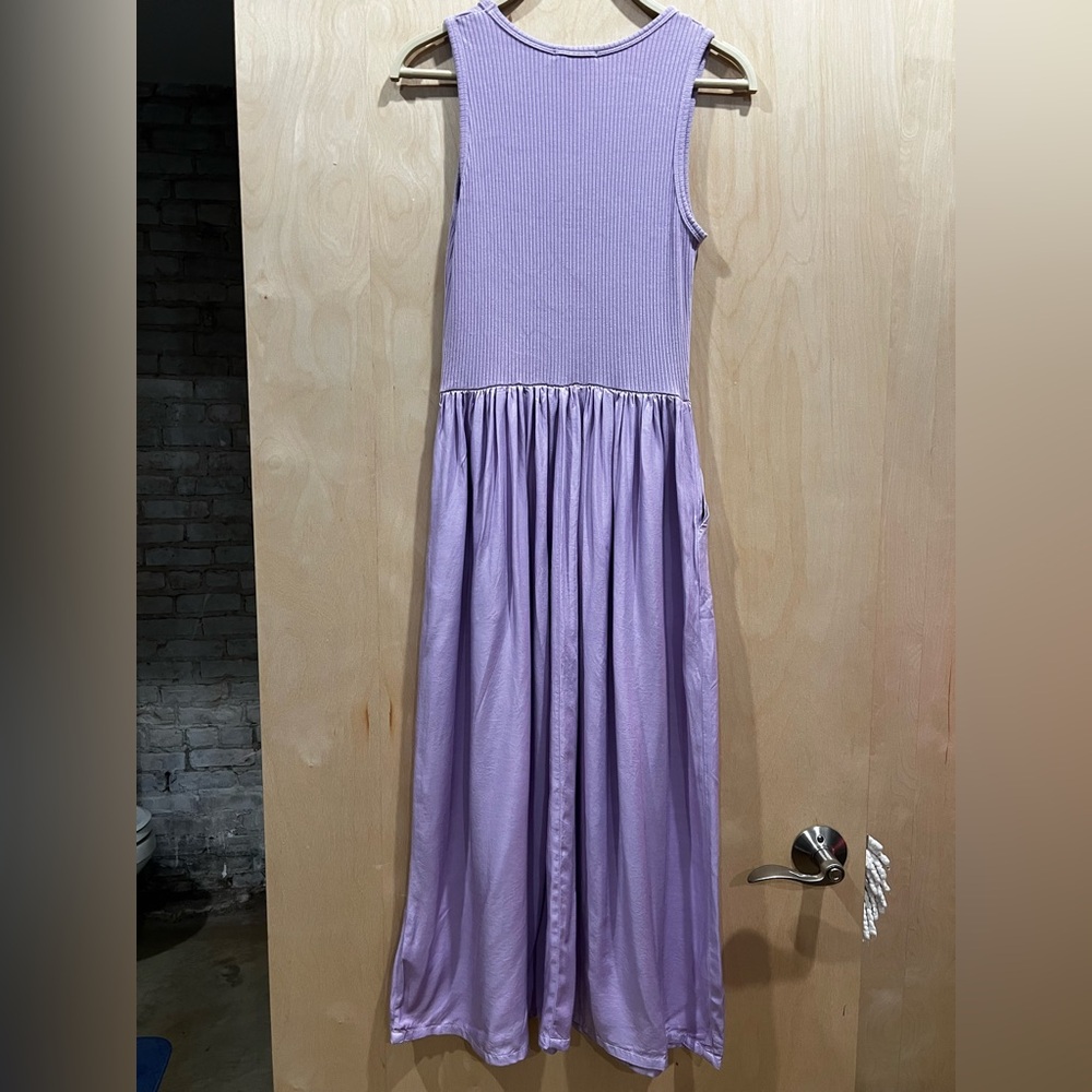 Sundry Lavender Ribbed Tank Dress - Picture 3 of 4